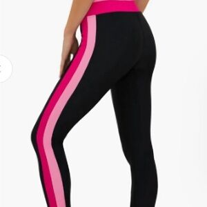 Beach Riot Black and Pink Leggings Size Large